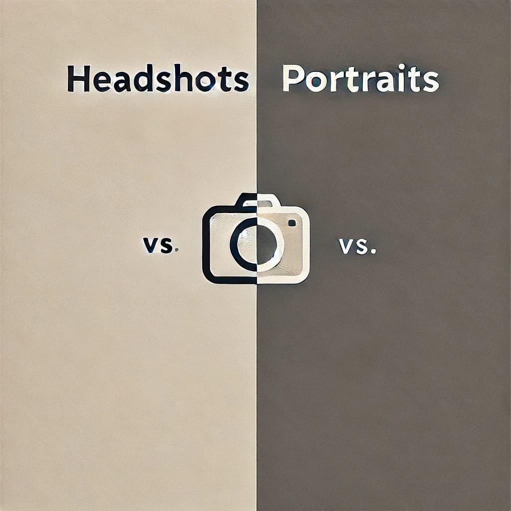 Comparison of headshots versus portraits